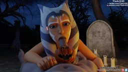 Ahsoka laying BJ Halloween