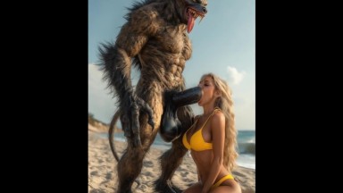 Blowing Monsters on the Beach (Warning: AI Gen)